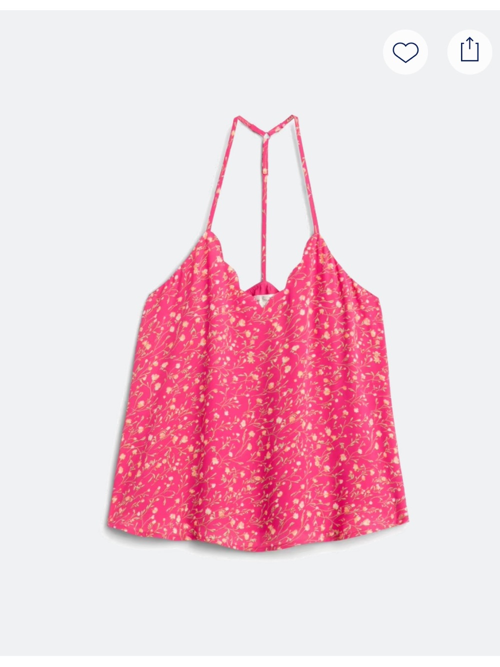nine britton Pink Floral Scalloped Cami size small.